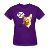 Stay Wild - First Rule of Cats - Women's T-Shirt - purple