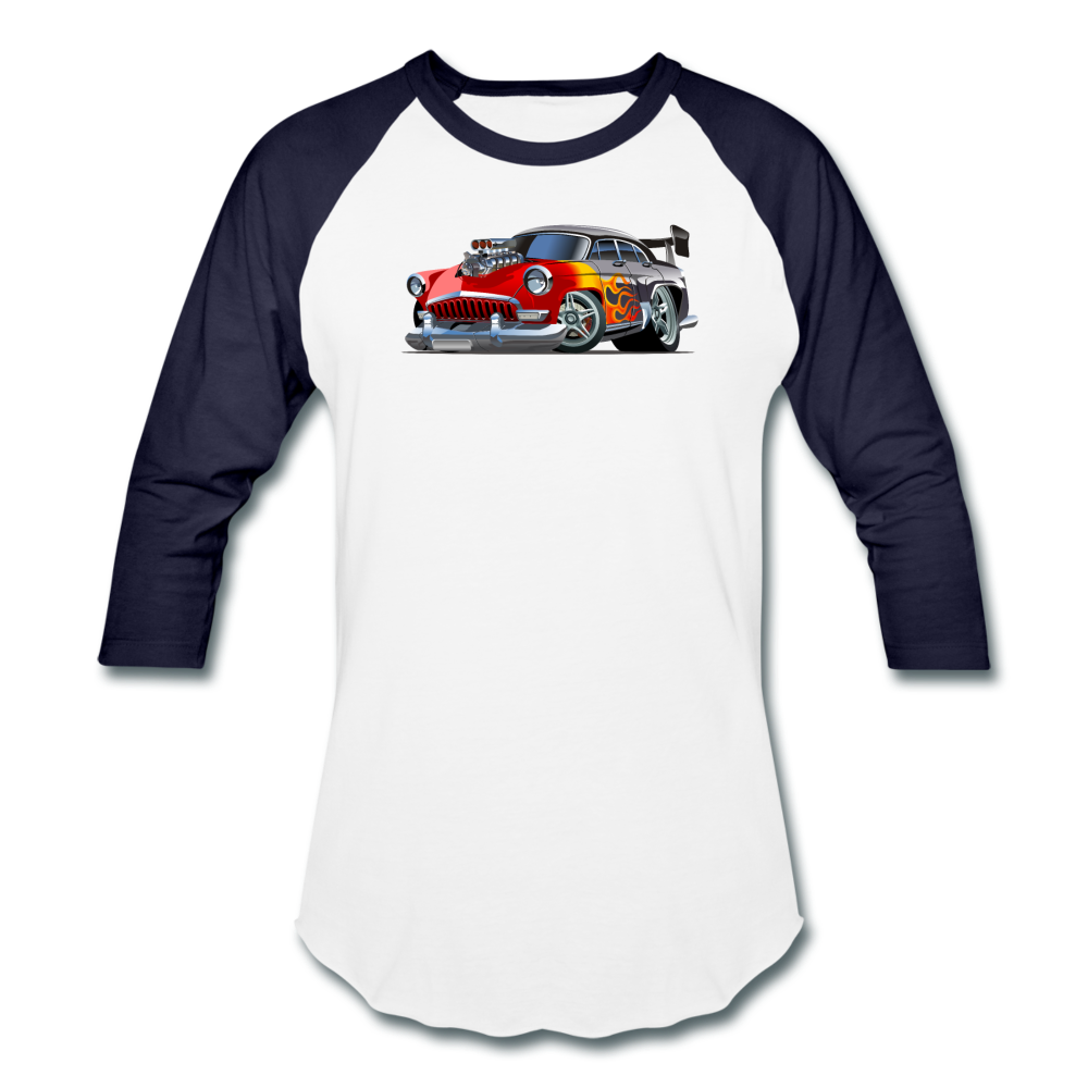 Hot Rod - Retro - Baseball T-Shirt - white/navy