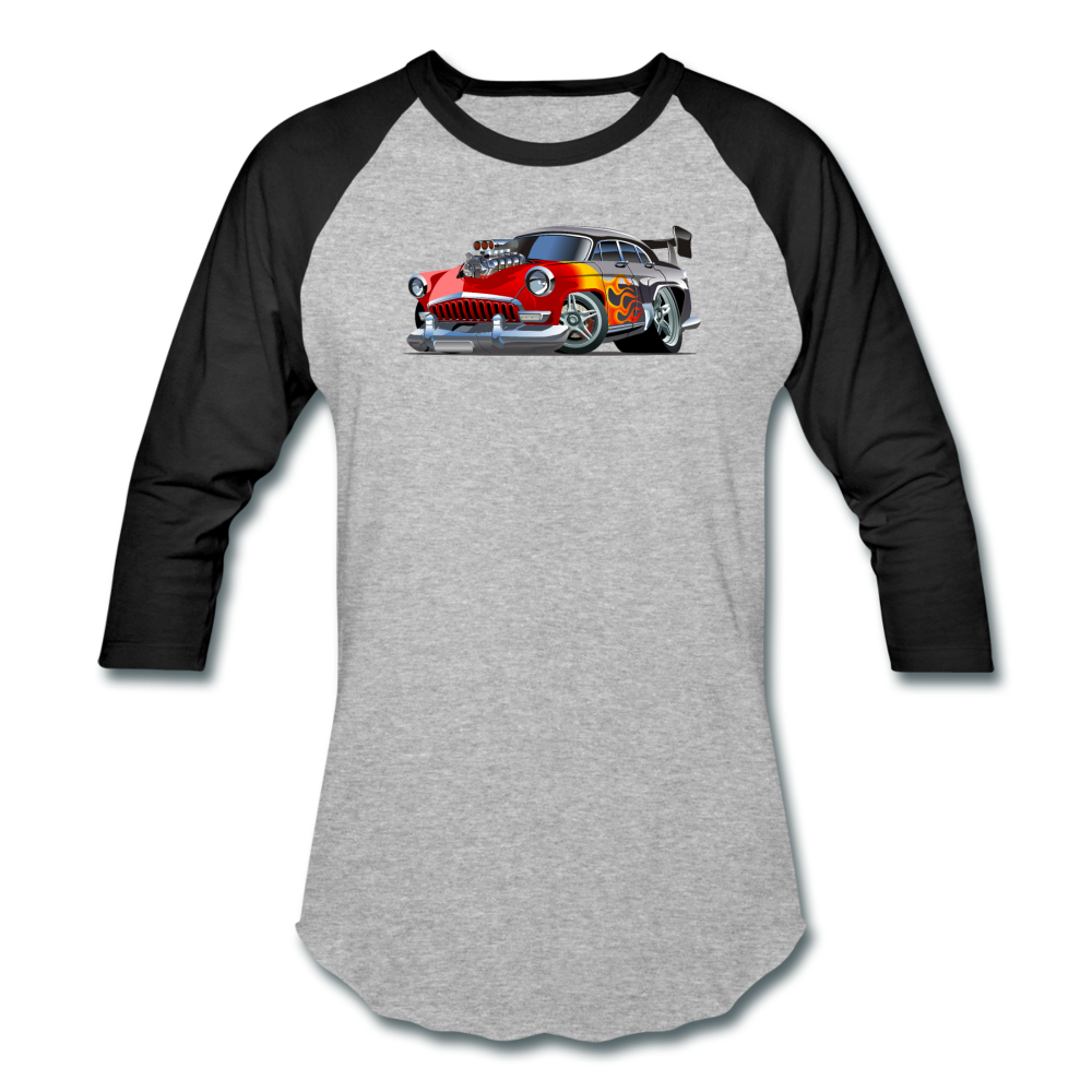 Hot Rod - Retro - Baseball T-Shirt - heather gray/black