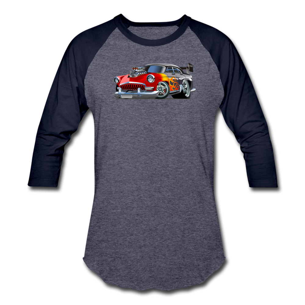 Hot Rod - Retro - Baseball T-Shirt - heather blue/navy