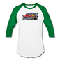 Hot Rod - Retro - Baseball T-Shirt - white/kelly green