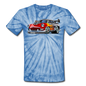 Hot Rod - Retro - Unisex Tie Dye T-Shirt - spider baby blue