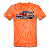 Hot Rod - Retro - Unisex Tie Dye T-Shirt - spider orange
