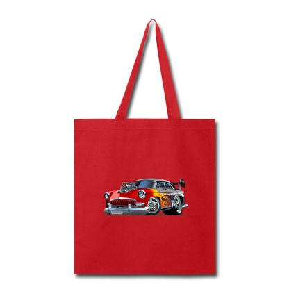 Hot Rod - Retro - Tote Bag - red