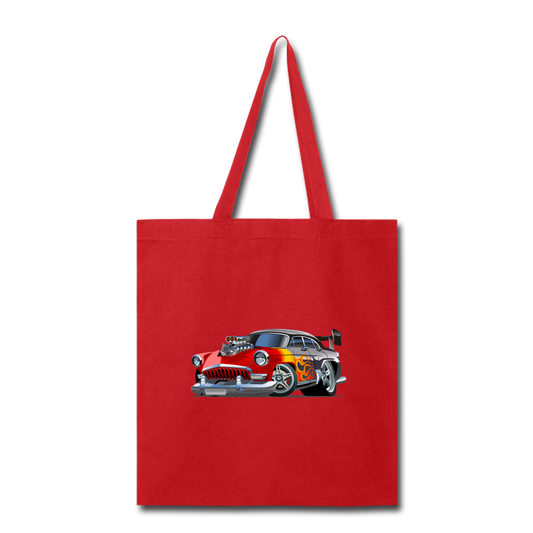 Hot Rod - Retro - Tote Bag - red