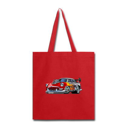 Hot Rod - Retro - Tote Bag - red