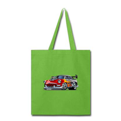 Hot Rod - Retro - Tote Bag - lime green