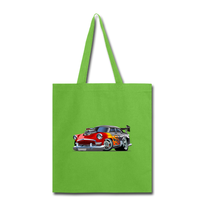 Hot Rod - Retro - Tote Bag - lime green