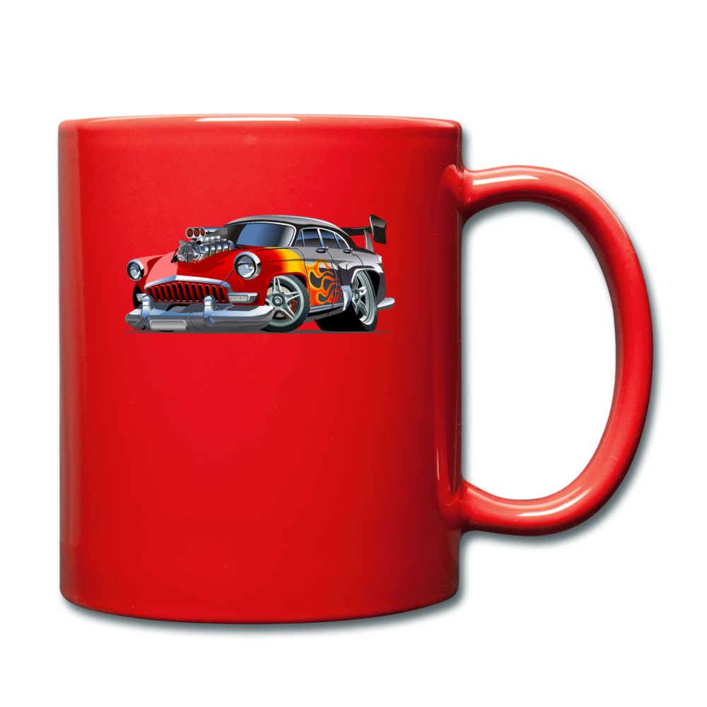 Hot Rod - Retro - Full Color Mug - red