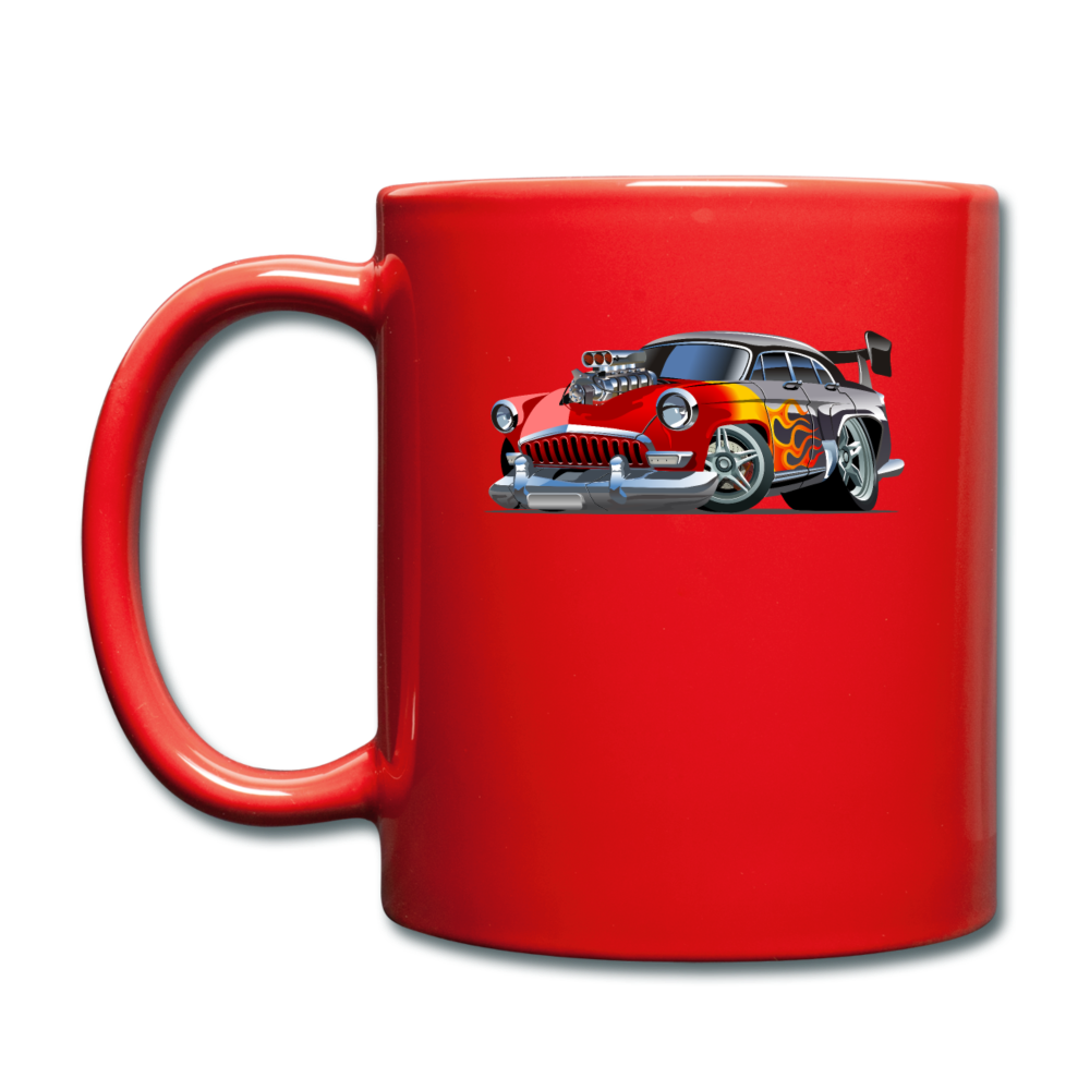 Hot Rod - Retro - Full Color Mug - red