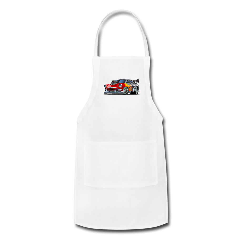 Hot Rod - Retro - Adjustable Apron - white