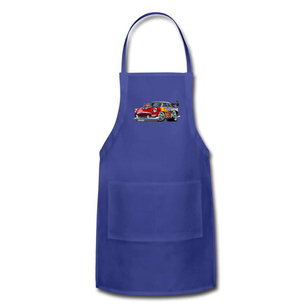 Hot Rod - Retro - Adjustable Apron - royal blue