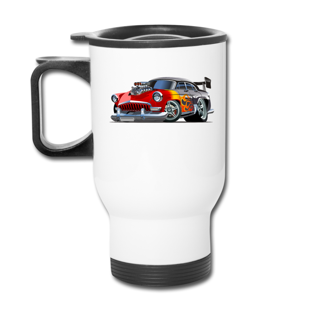 Hot Rod - Retro - Travel Mug - white