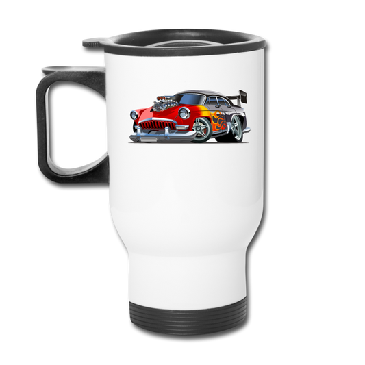 Hot Rod - Retro - Travel Mug - white