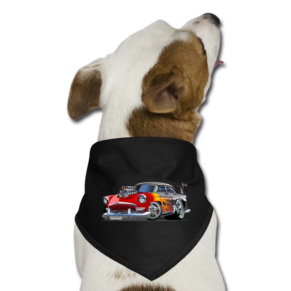 Hot Rod - Retro - Dog Bandana - black