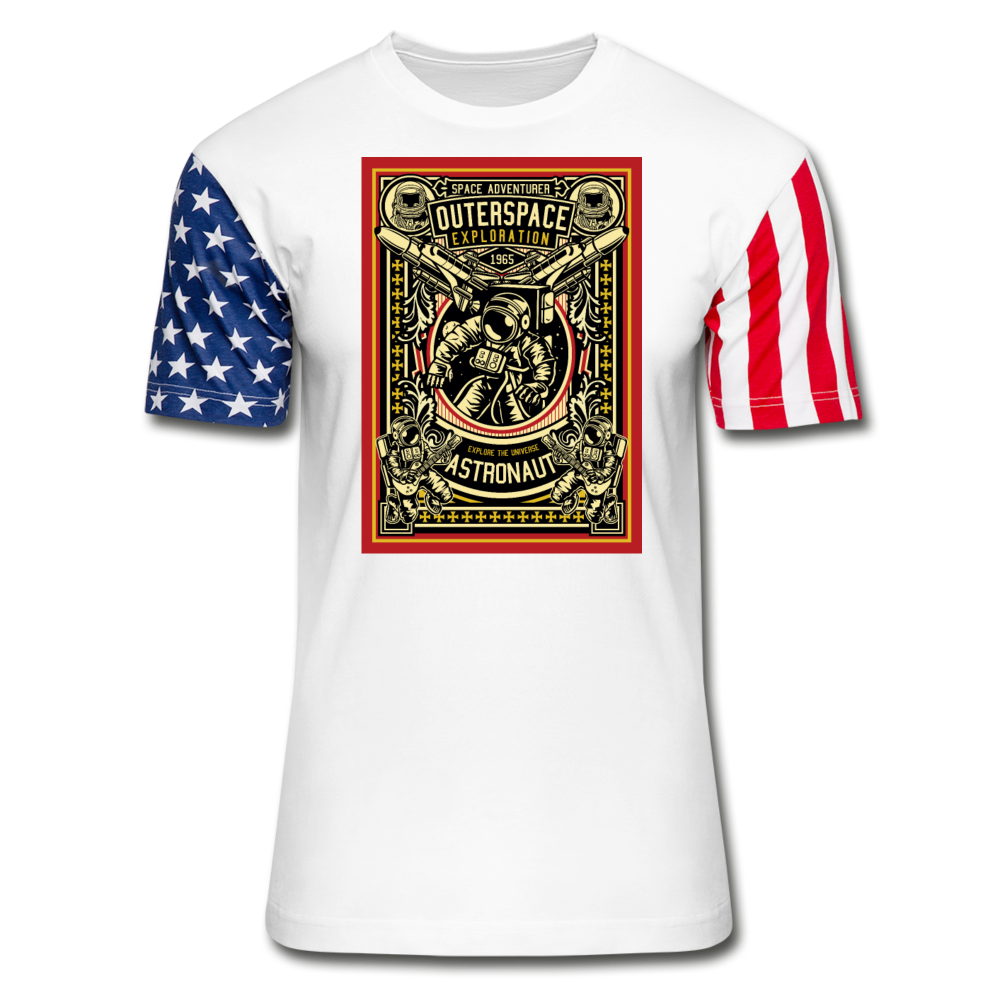 Ourterspace Exploration - Stars & Stripes T-Shirt - white