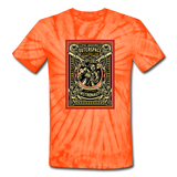 Ourterspace Exploration - Unisex Tie Dye T-Shirt - spider orange