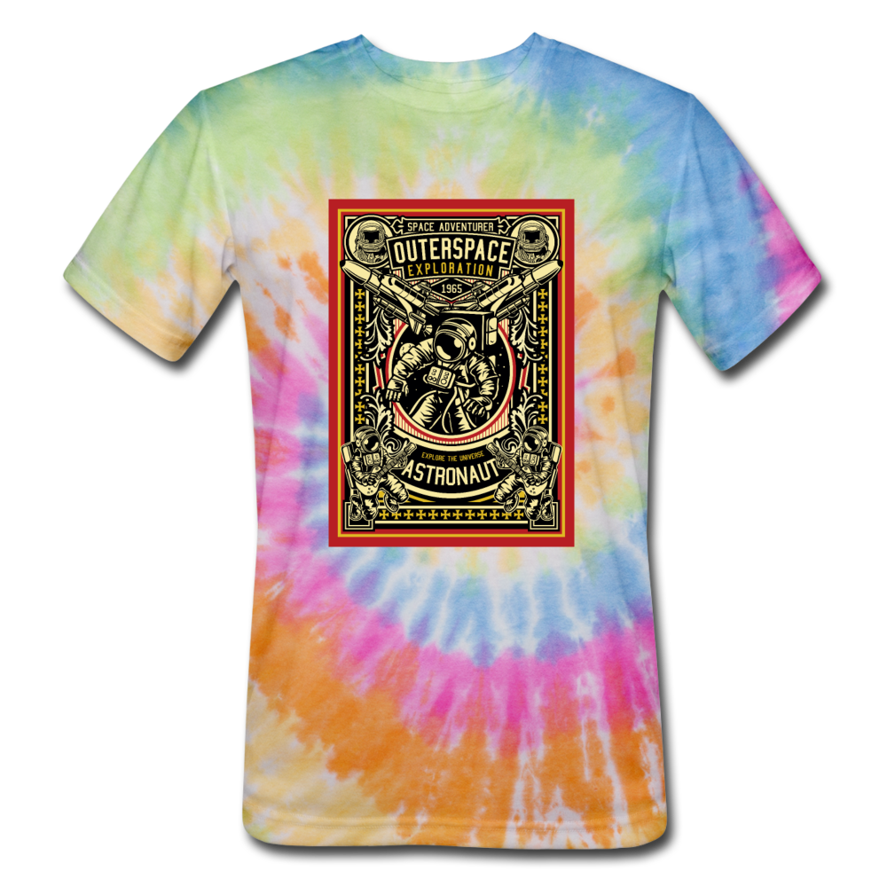 Ourterspace Exploration - Unisex Tie Dye T-Shirt - rainbow