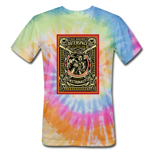 Ourterspace Exploration - Unisex Tie Dye T-Shirt - rainbow