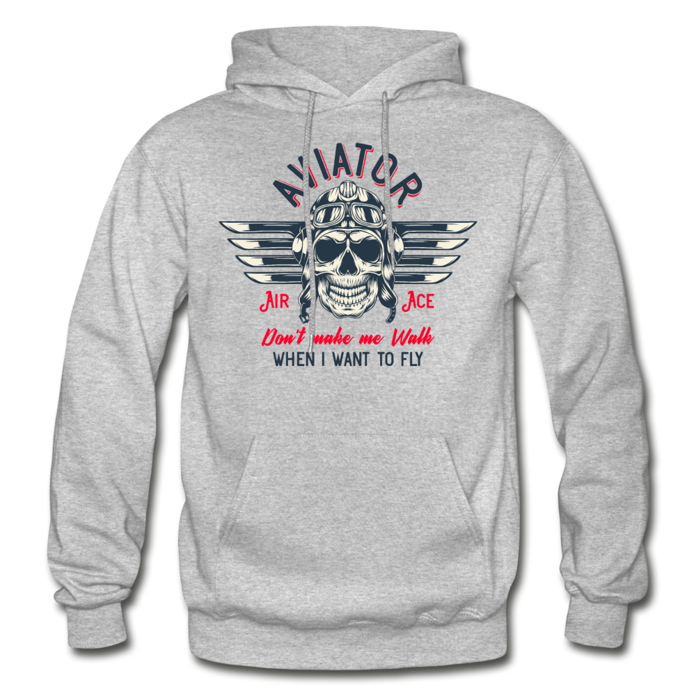 Aviator - Air Ace - Gildan Heavy Blend Adult Hoodie - heather gray