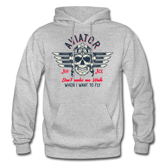 Aviator - Air Ace - Gildan Heavy Blend Adult Hoodie - heather gray