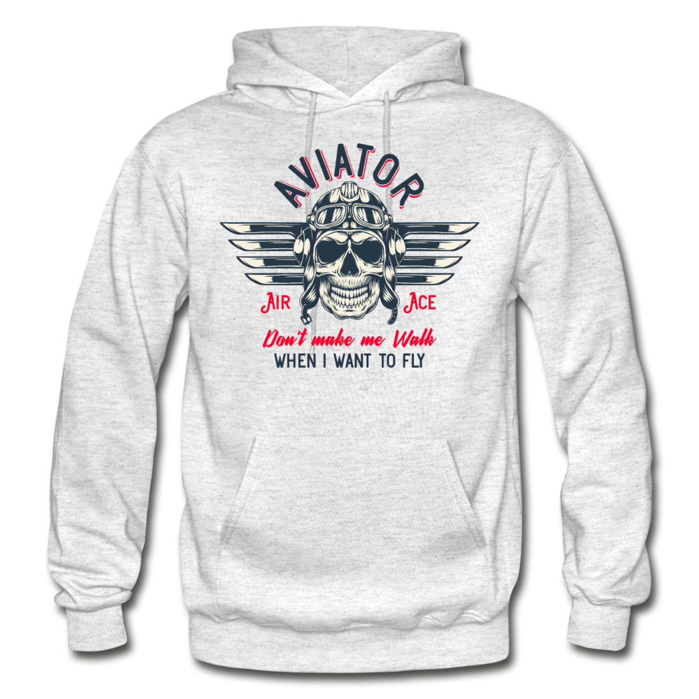 Aviator - Air Ace - Gildan Heavy Blend Adult Hoodie - light heather gray