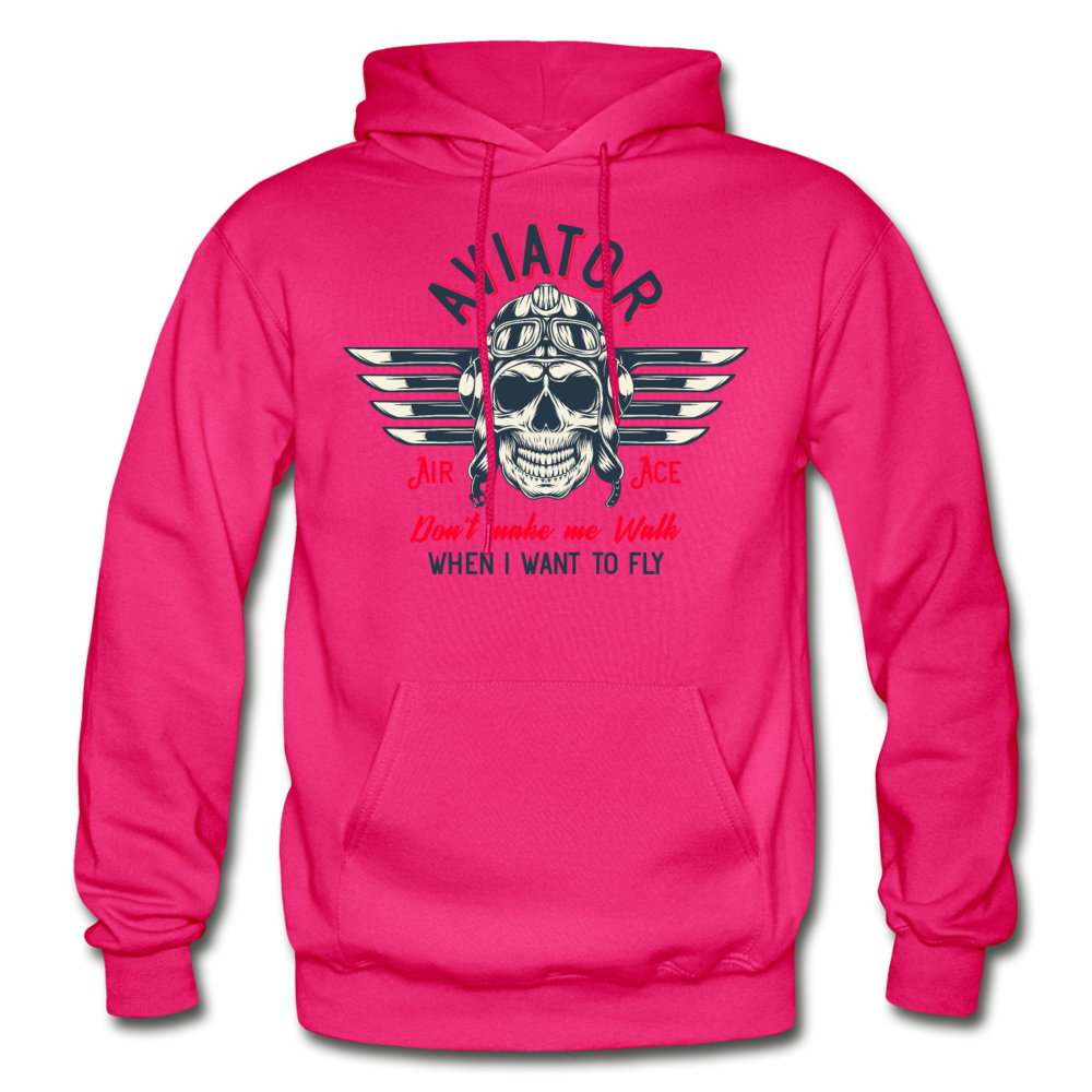 Aviator - Air Ace - Gildan Heavy Blend Adult Hoodie - fuchsia