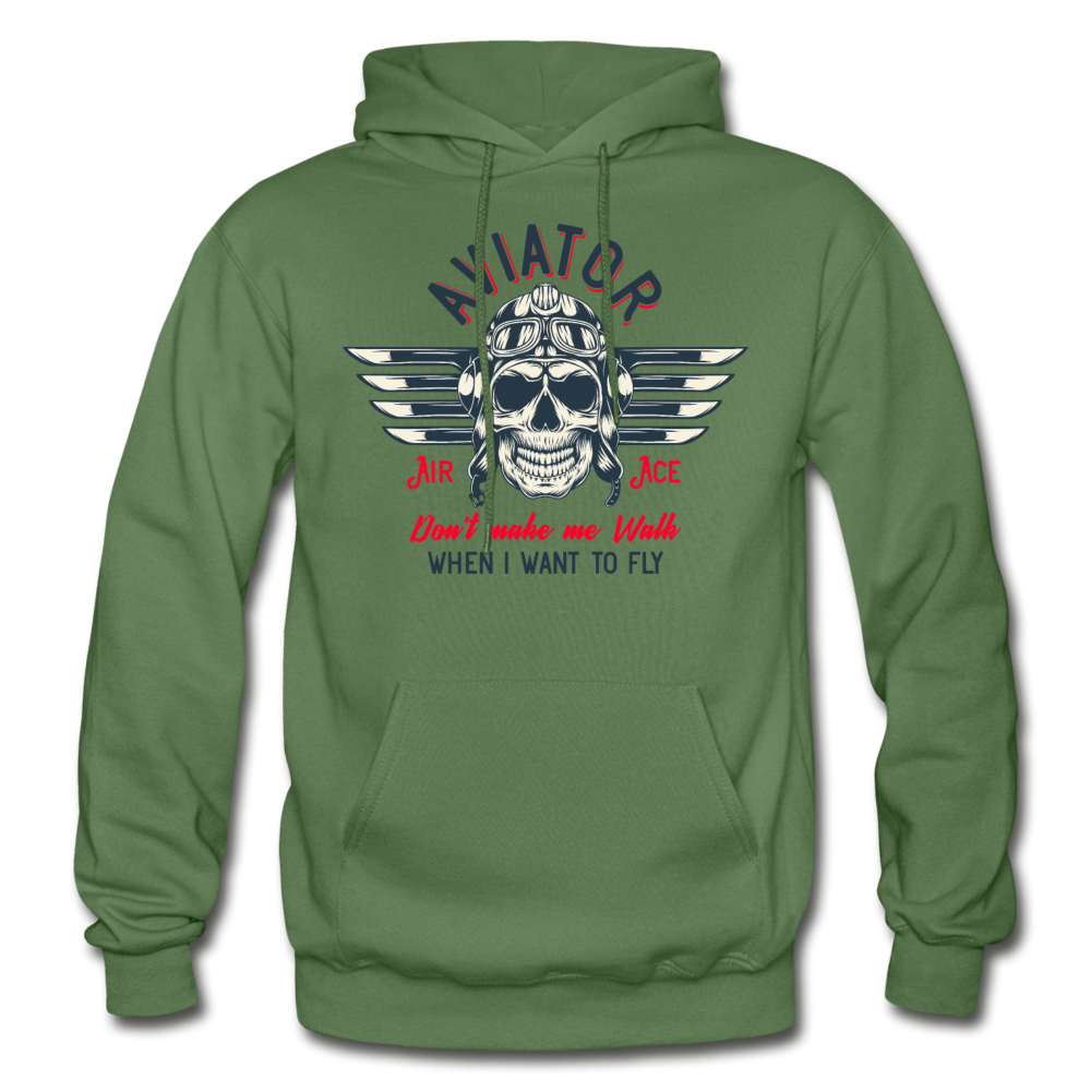 Aviator - Air Ace - Gildan Heavy Blend Adult Hoodie - military green