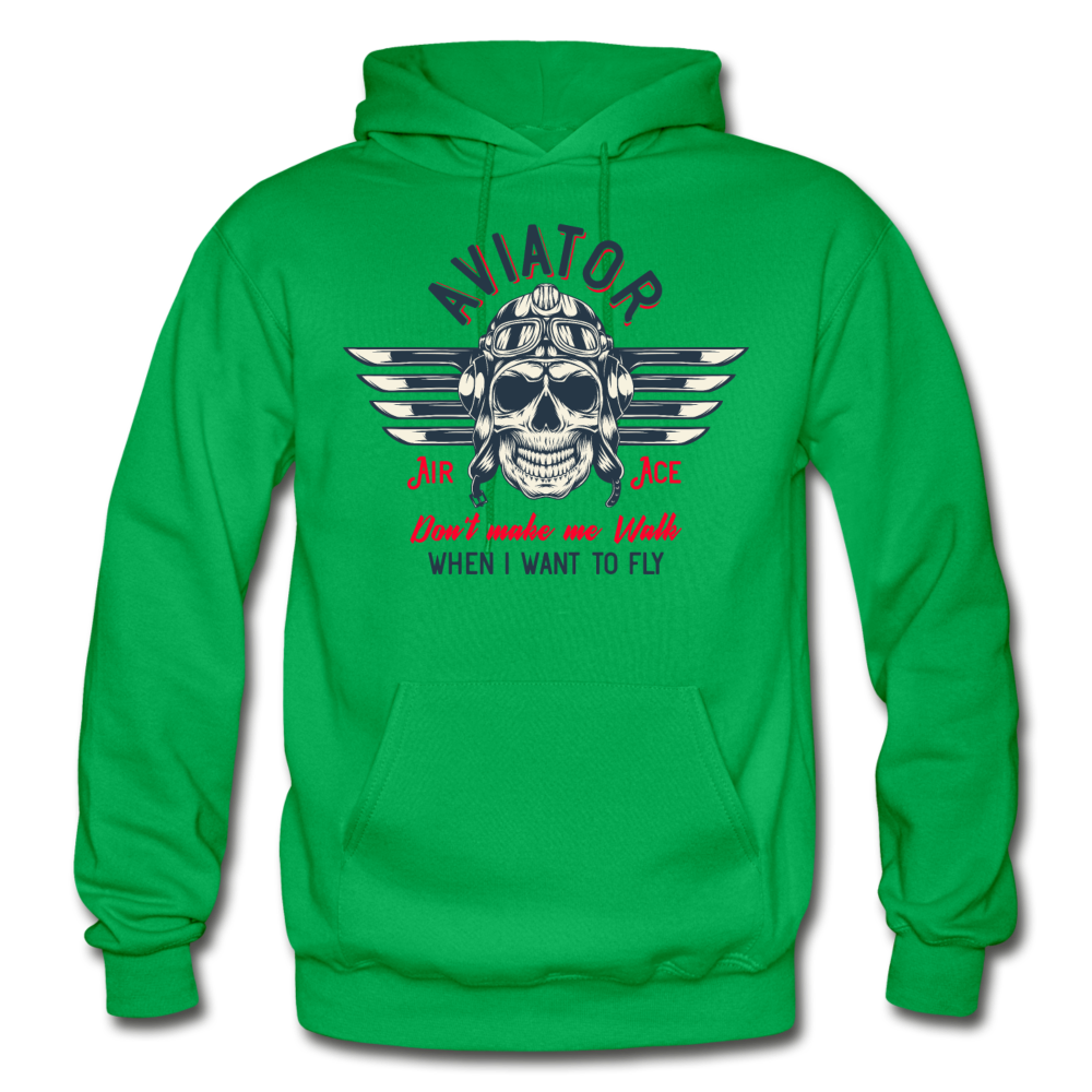 Aviator - Air Ace - Gildan Heavy Blend Adult Hoodie - kelly green