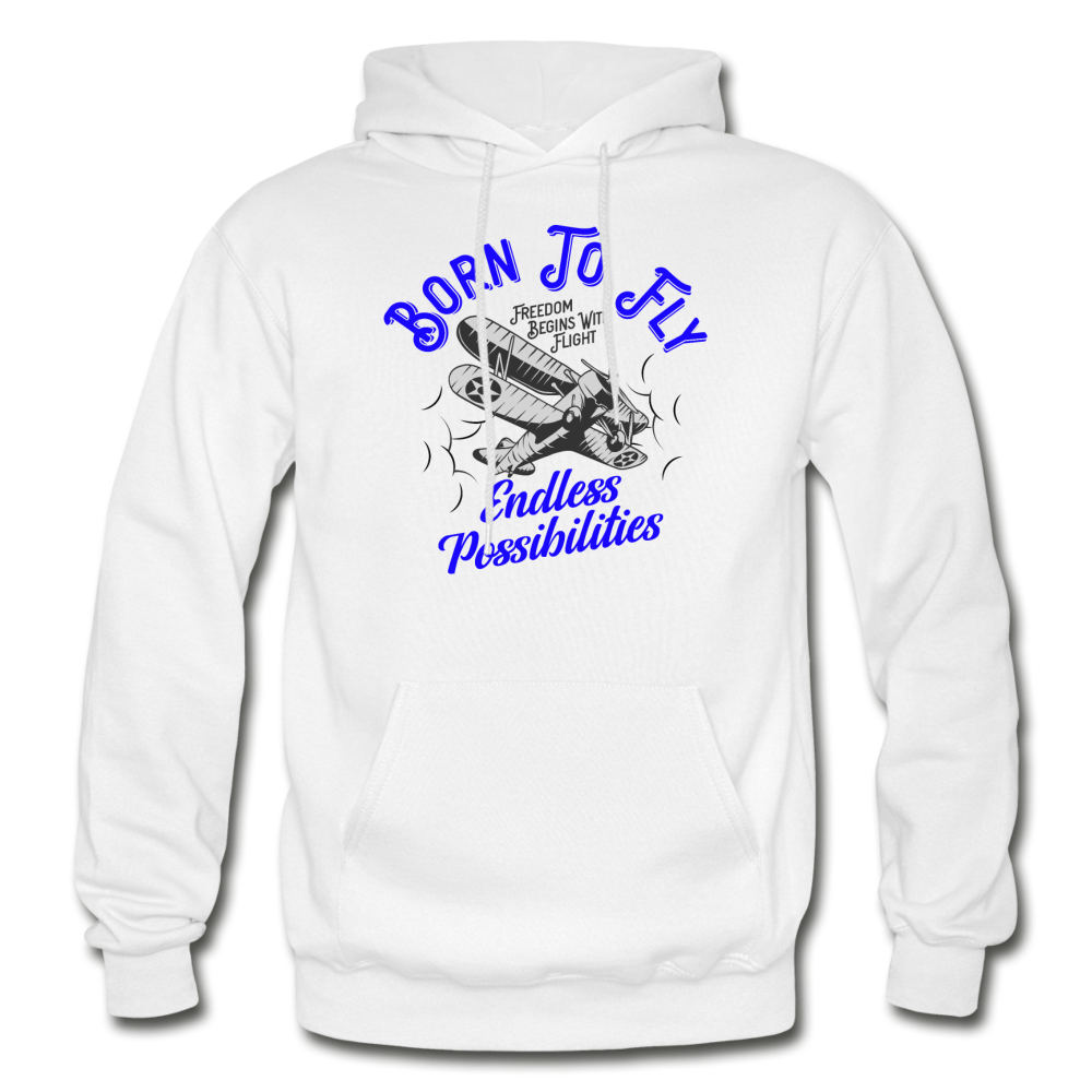 Born To Fly - Endless - Gildan Heavy Blend Adult Hoodie - white