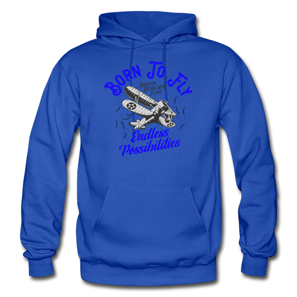 Born To Fly - Endless - Gildan Heavy Blend Adult Hoodie - royal blue