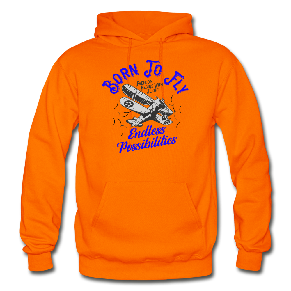 Born To Fly - Endless - Gildan Heavy Blend Adult Hoodie - orange