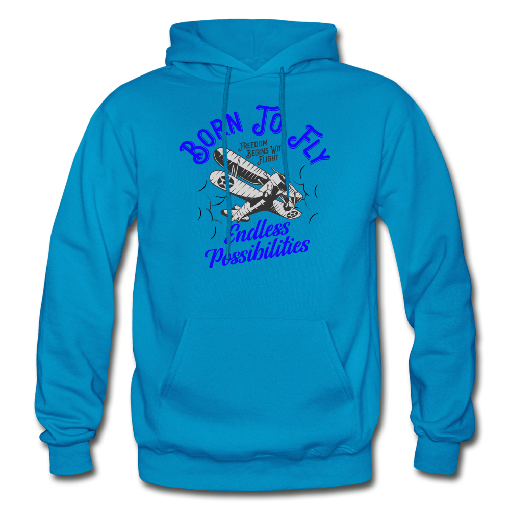 Born To Fly - Endless - Gildan Heavy Blend Adult Hoodie - turquoise