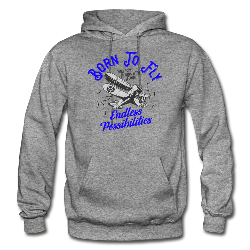 Born To Fly - Endless - Gildan Heavy Blend Adult Hoodie - graphite heather