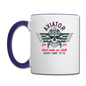 Aviator - Air Ace - Contrast Coffee Mug - white/cobalt blue