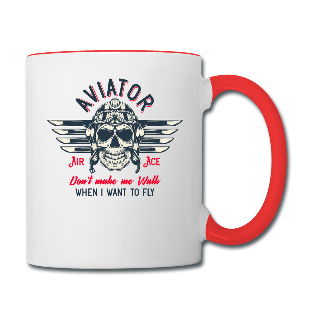 Aviator - Air Ace - Contrast Coffee Mug - white/red