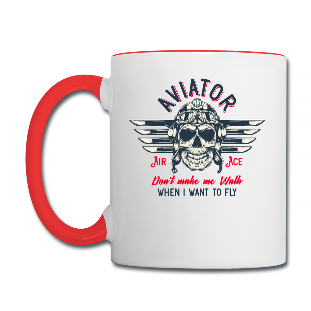 Aviator - Air Ace - Contrast Coffee Mug - white/red