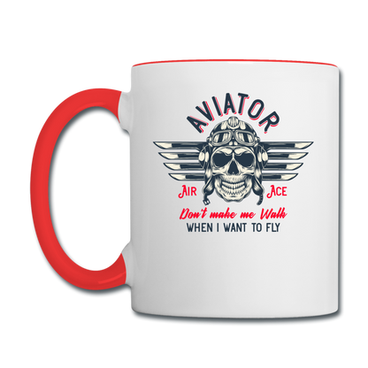 Aviator - Air Ace - Contrast Coffee Mug - white/red