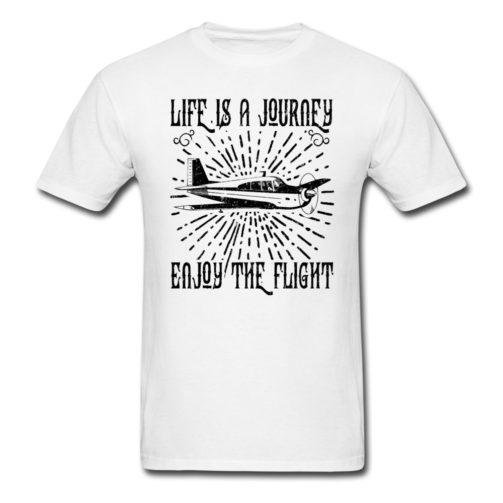 Life Is A Journey - Flight - Black - Unisex Classic T-Shirt - white