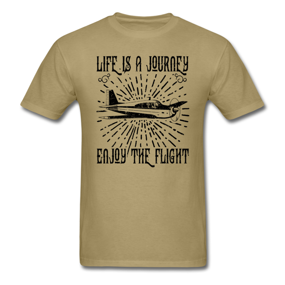 Life Is A Journey - Flight - Black - Unisex Classic T-Shirt - khaki