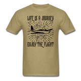 Life Is A Journey - Flight - Black - Unisex Classic T-Shirt - khaki