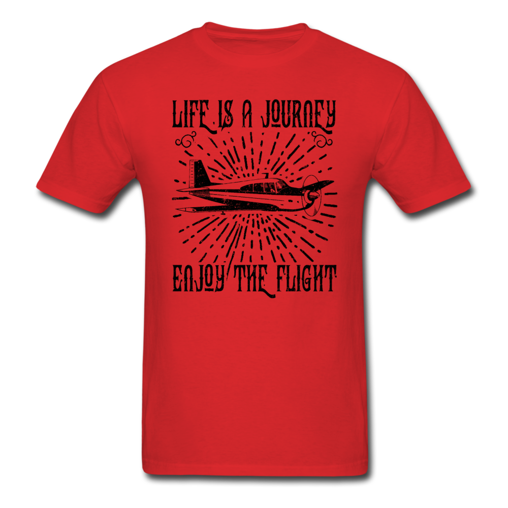 Life Is A Journey - Flight - Black - Unisex Classic T-Shirt - red