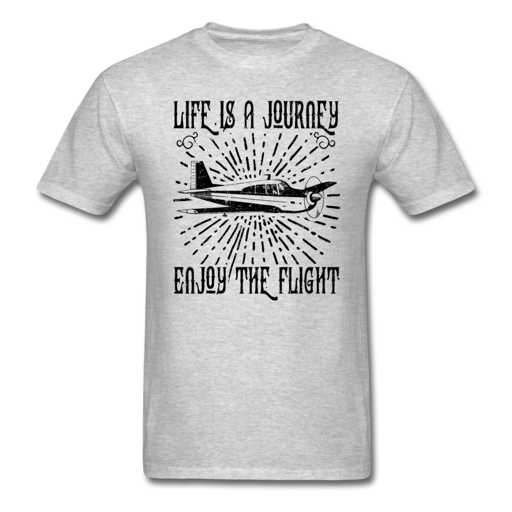 Life Is A Journey - Flight - Black - Unisex Classic T-Shirt - heather gray