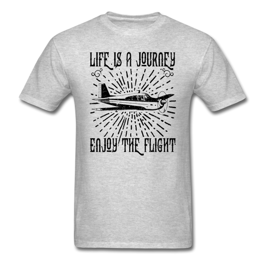 Life Is A Journey - Flight - Black - Unisex Classic T-Shirt - heather gray