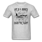 Life Is A Journey - Flight - Black - Unisex Classic T-Shirt - heather gray