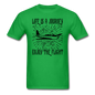 Life Is A Journey - Flight - Black - Unisex Classic T-Shirt - bright green