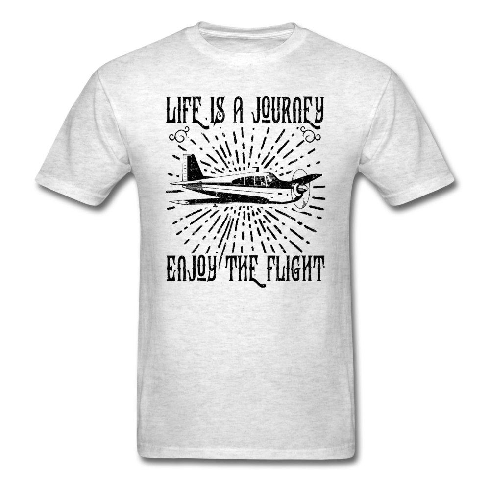 Life Is A Journey - Flight - Black - Unisex Classic T-Shirt - light heather gray