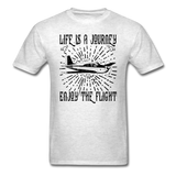 Life Is A Journey - Flight - Black - Unisex Classic T-Shirt - light heather gray