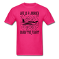 Life Is A Journey - Flight - Black - Unisex Classic T-Shirt - fuchsia