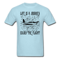 Life Is A Journey - Flight - Black - Unisex Classic T-Shirt - powder blue